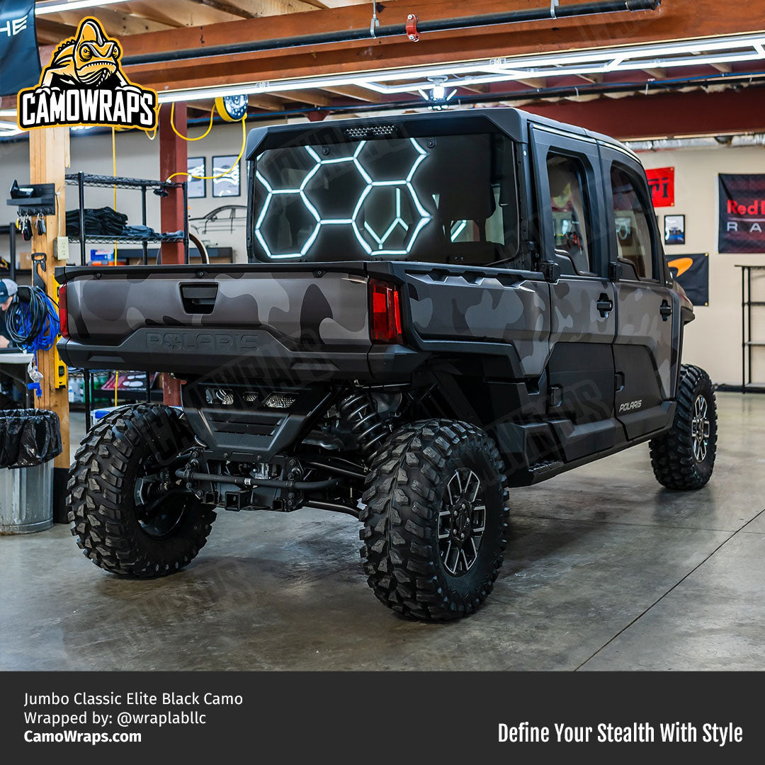 black camo polaris utv wrap