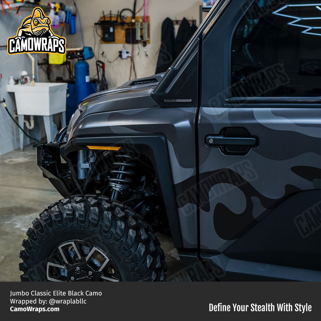 black camo polaris utv wrap