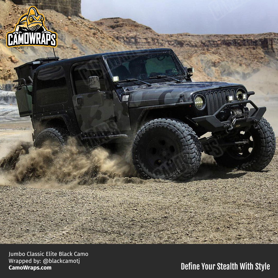 black camo jeep wrap