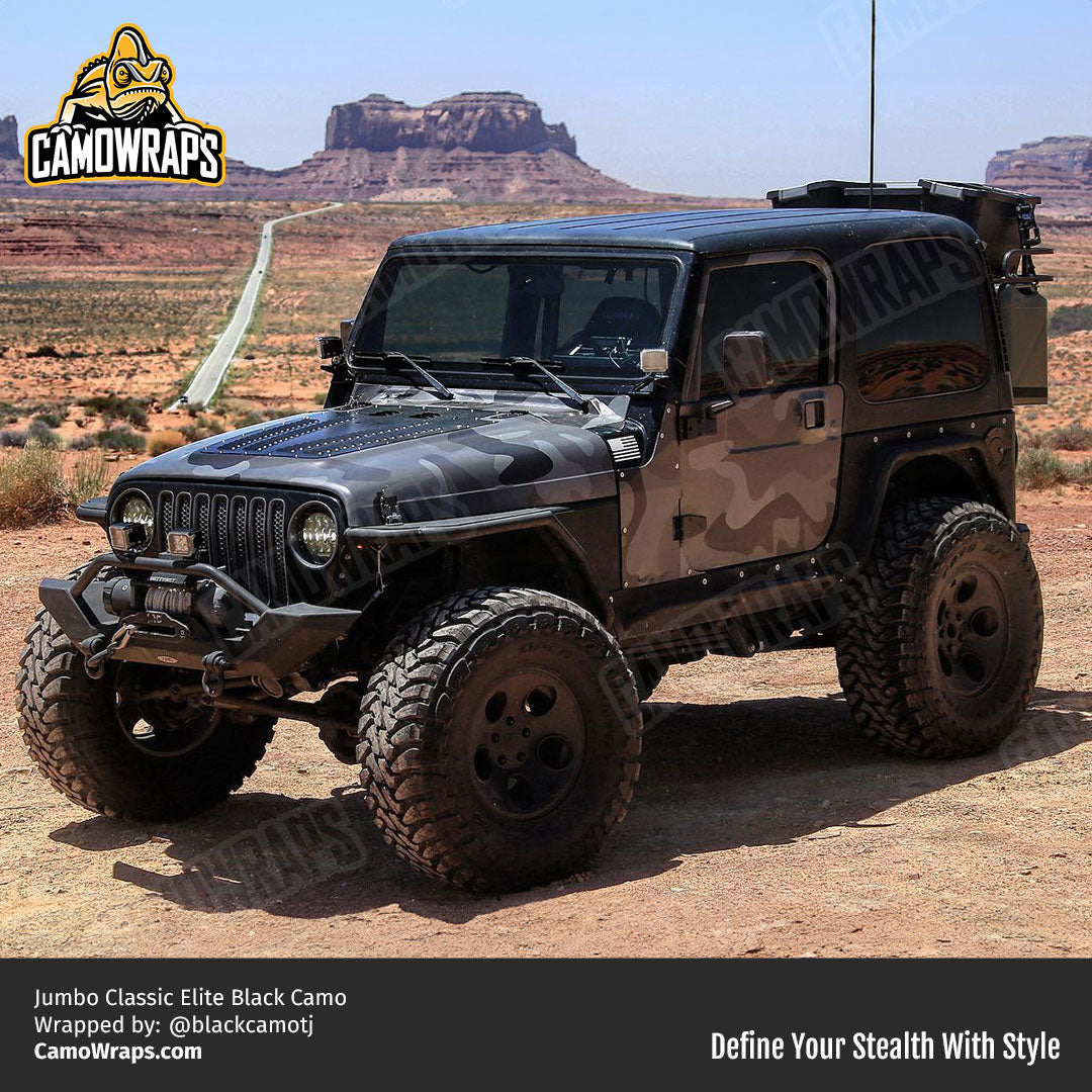 black camo jeep wrap