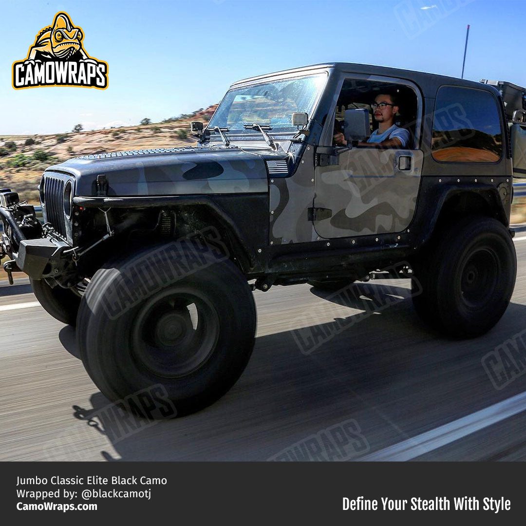 black camo jeep wrap