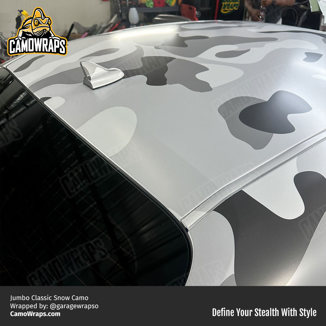 snow camo challenger wrap