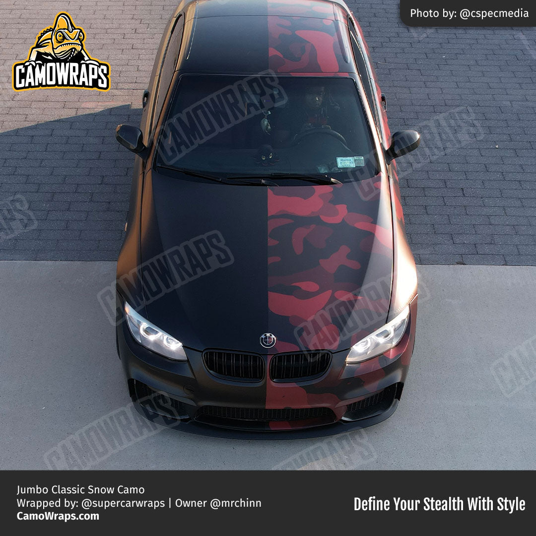 red camo bmw wrap