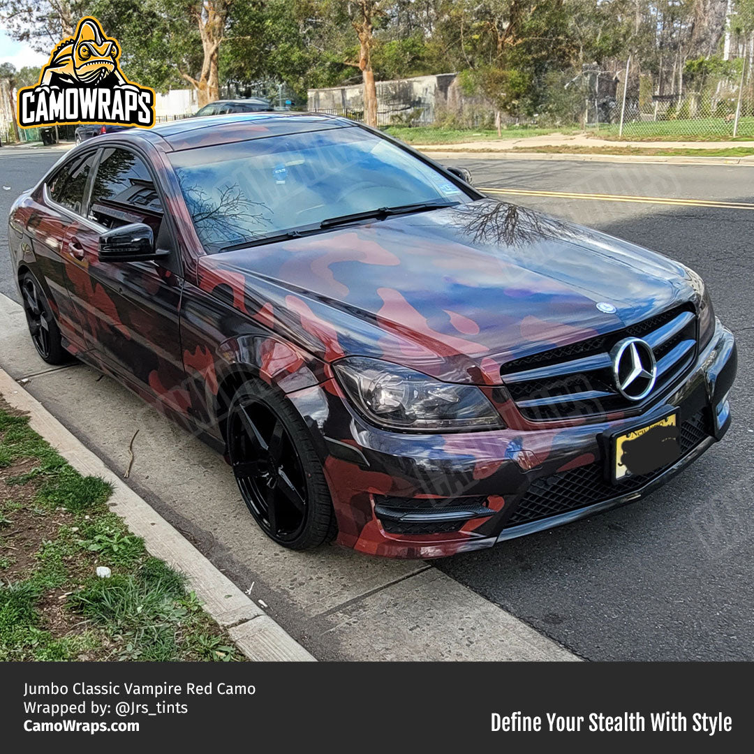 red camo mercedes wrap