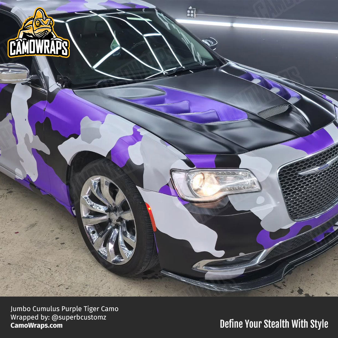purple camo car wrap