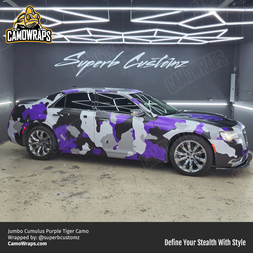 purple camo car wrap