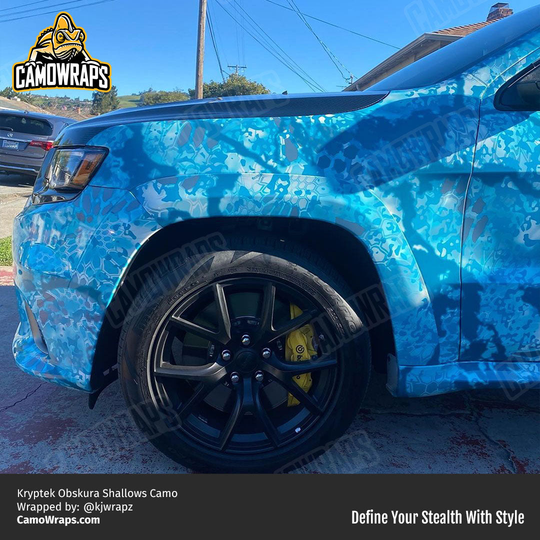 blue kryptek car wrap