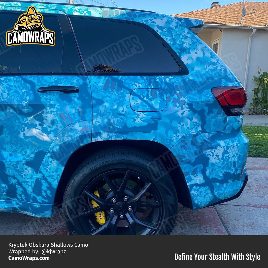 blue kryptek car wrap