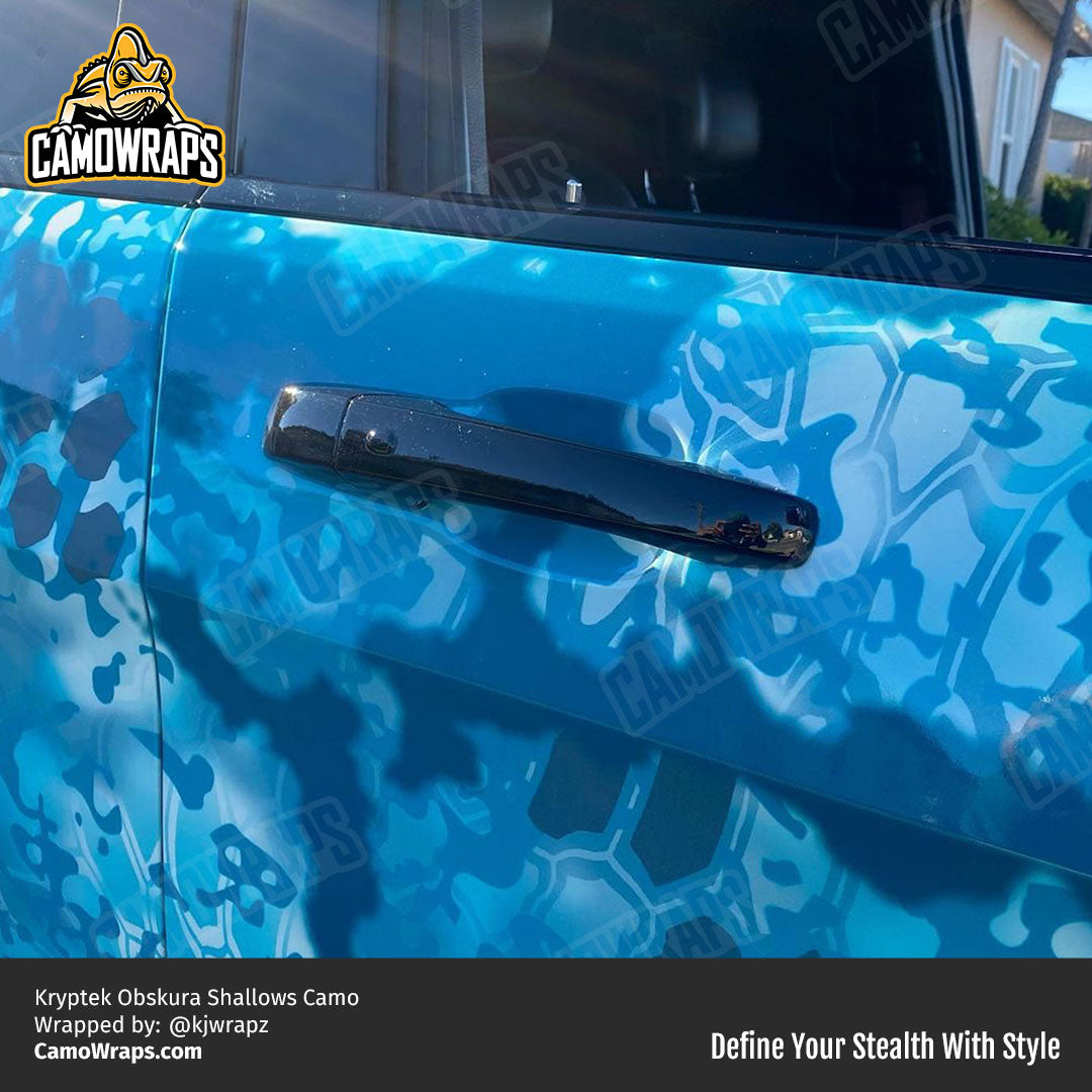 blue kryptek car wrap