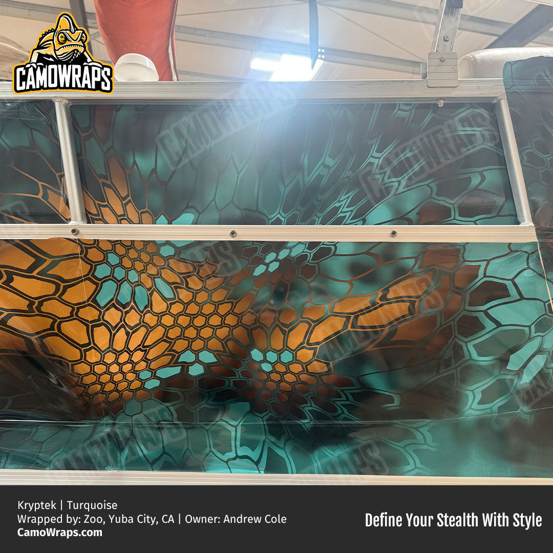 teal kryptek boat wrap