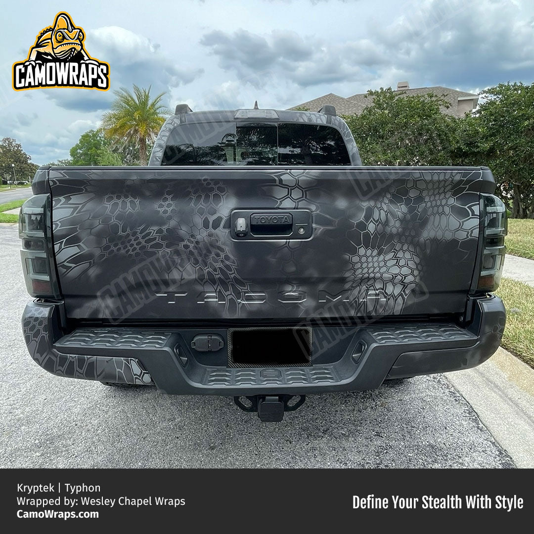 black kryptek camo toyota truck wrap