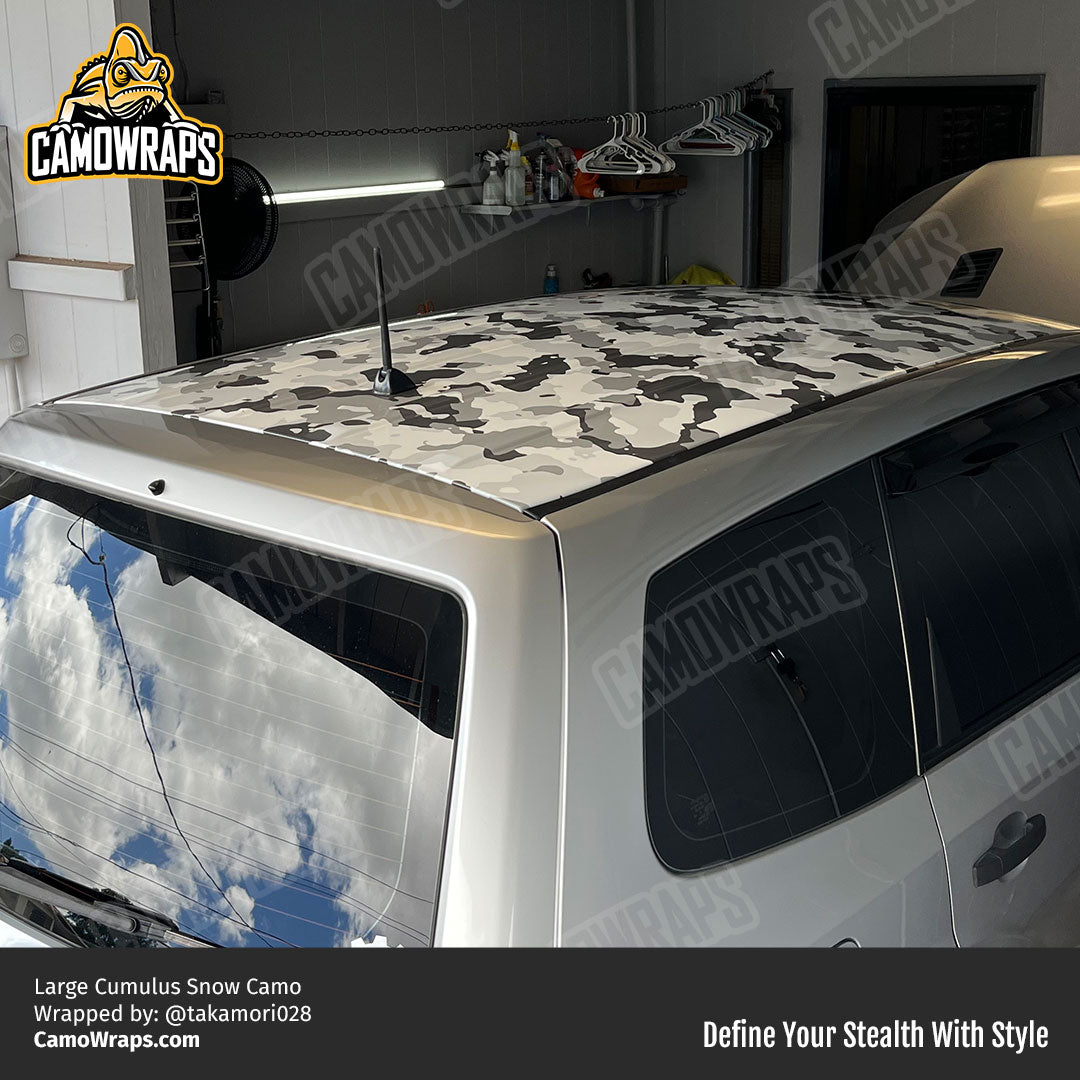 white camo roof wrap