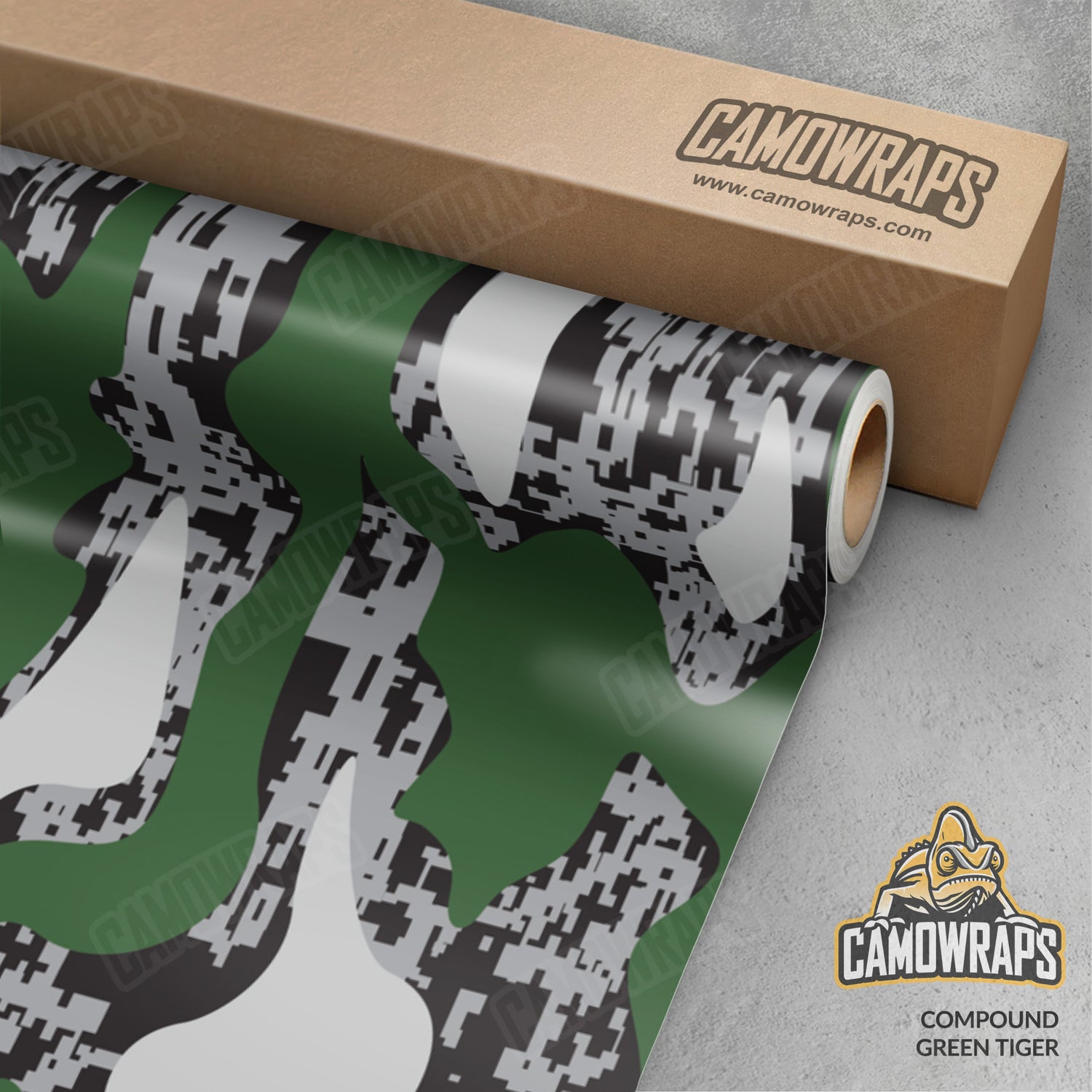 Compound Green Tiger Camo Vinyl Wrap