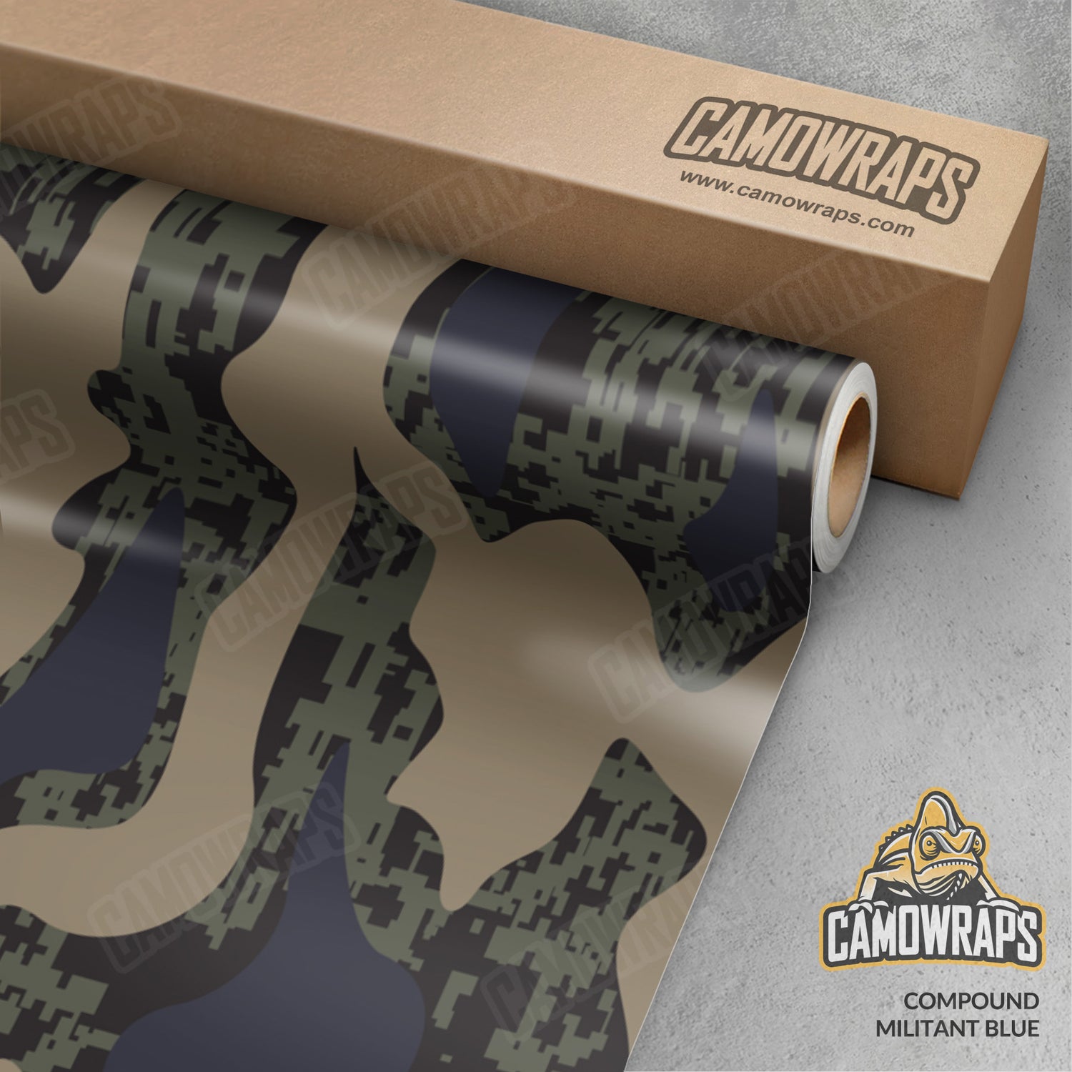 Compound Militant Blue Camo Vinyl Wrap