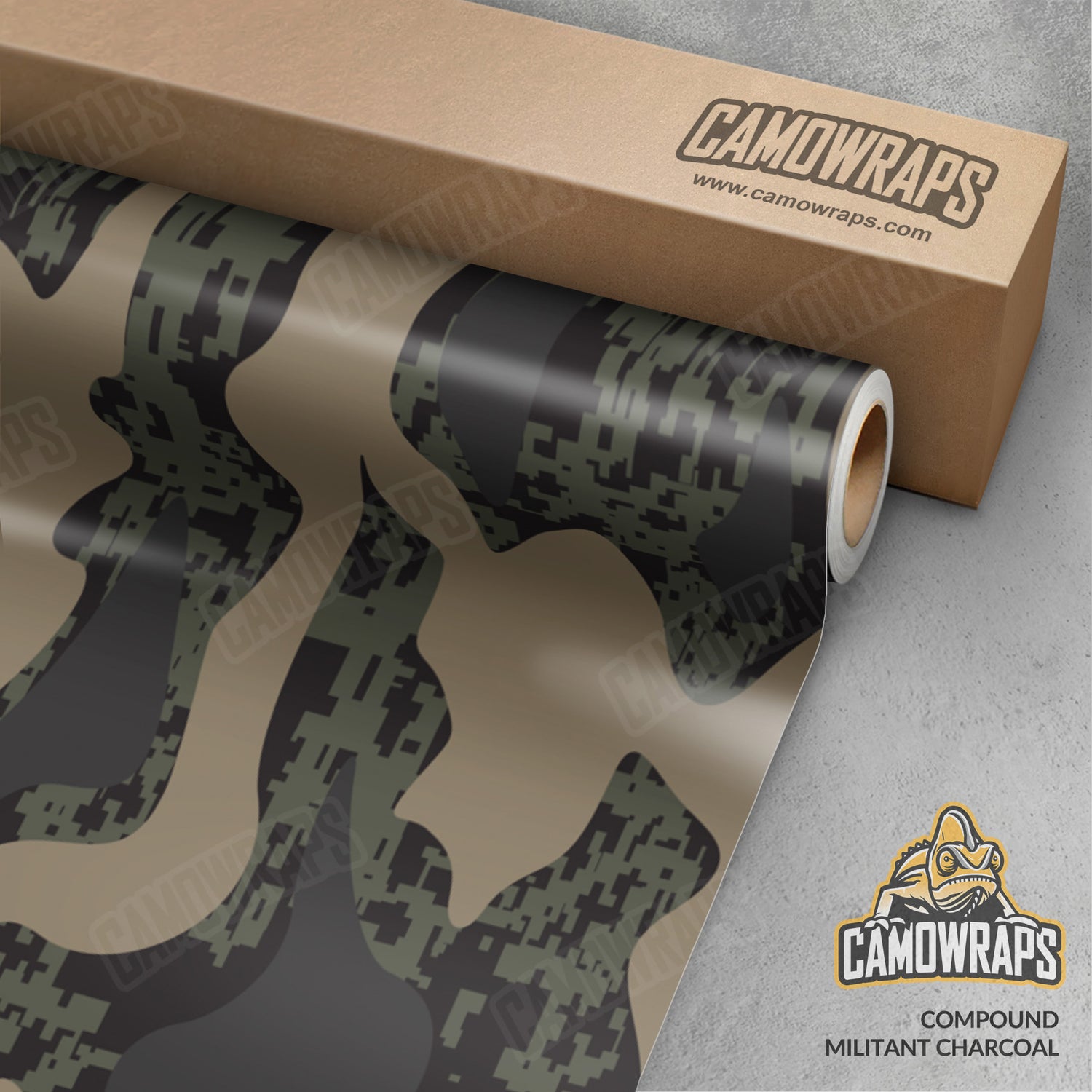 Compound Militant Charcoal Camo Vinyl Wrap