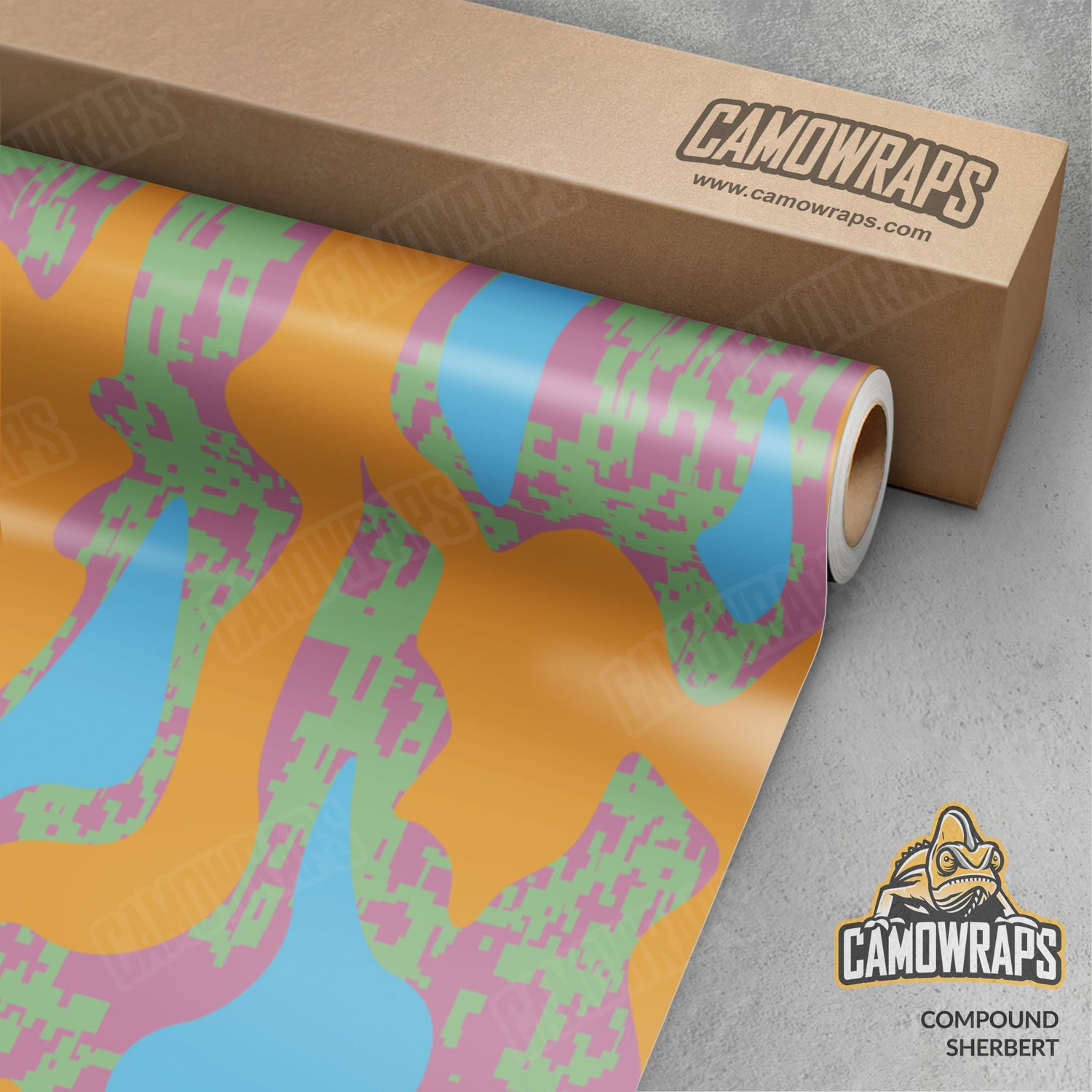 Compound Sherbert Camo Vinyl Wrap