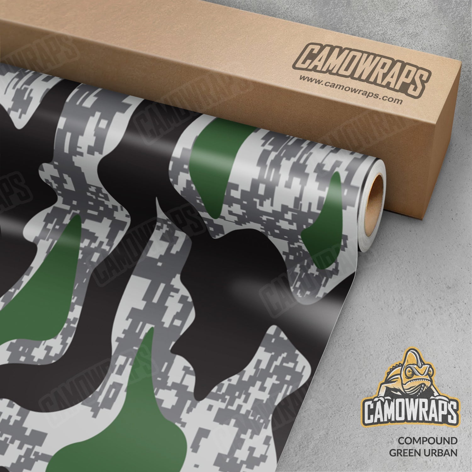 Compound Urban Green Camo Vinyl Wrap