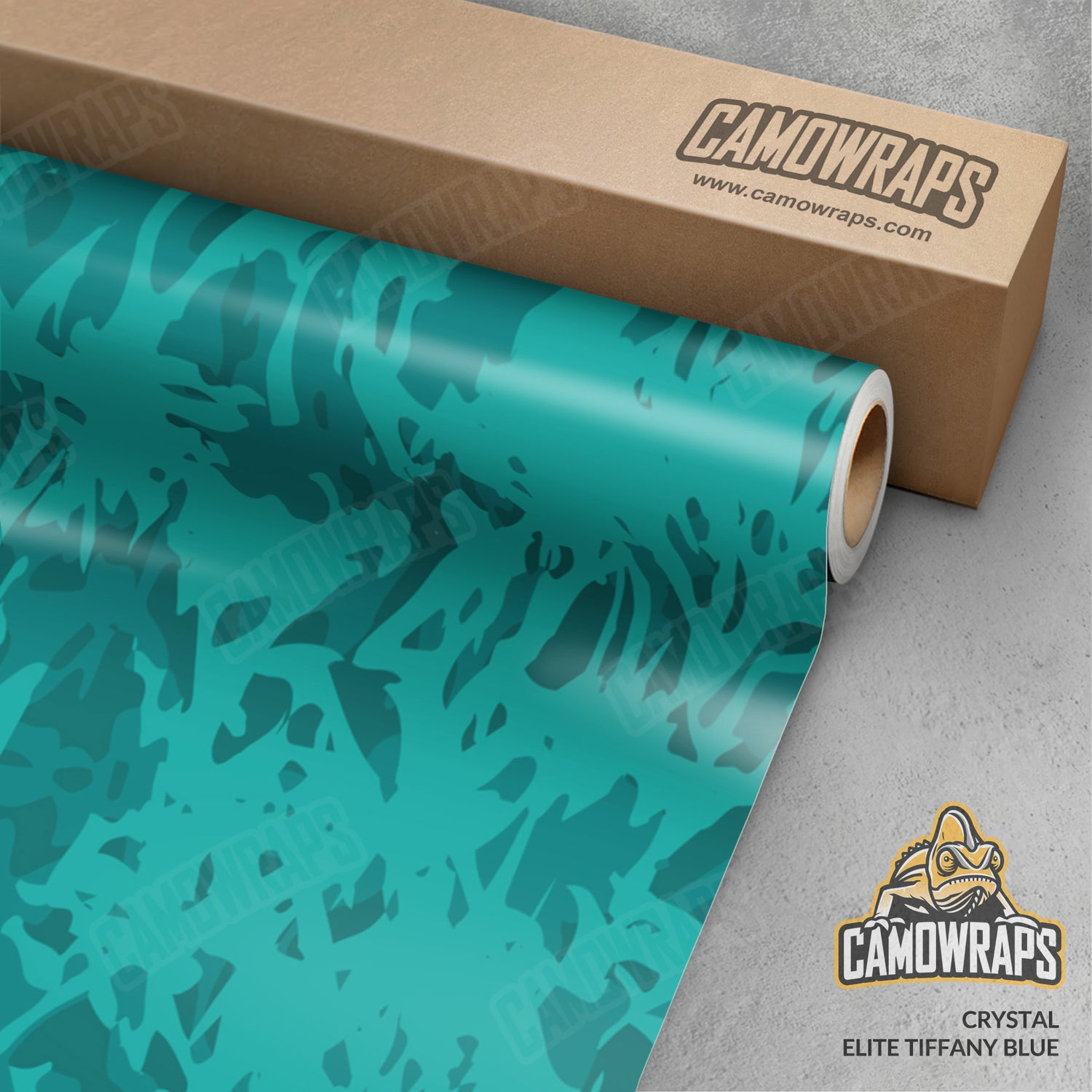 Crystal Elite Tiffany Blue Camo Vinyl Wrap