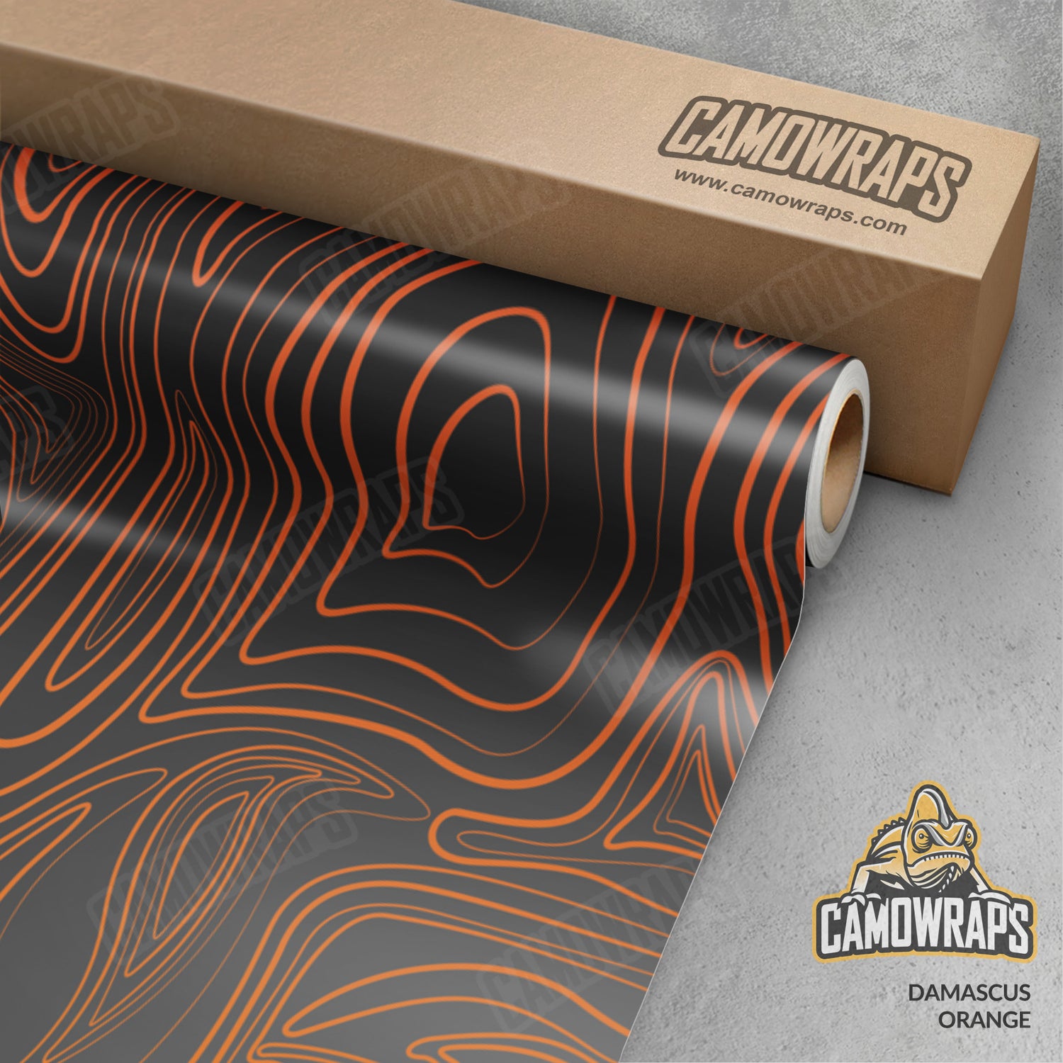 Damascus Orange Camo Vinyl Wrap