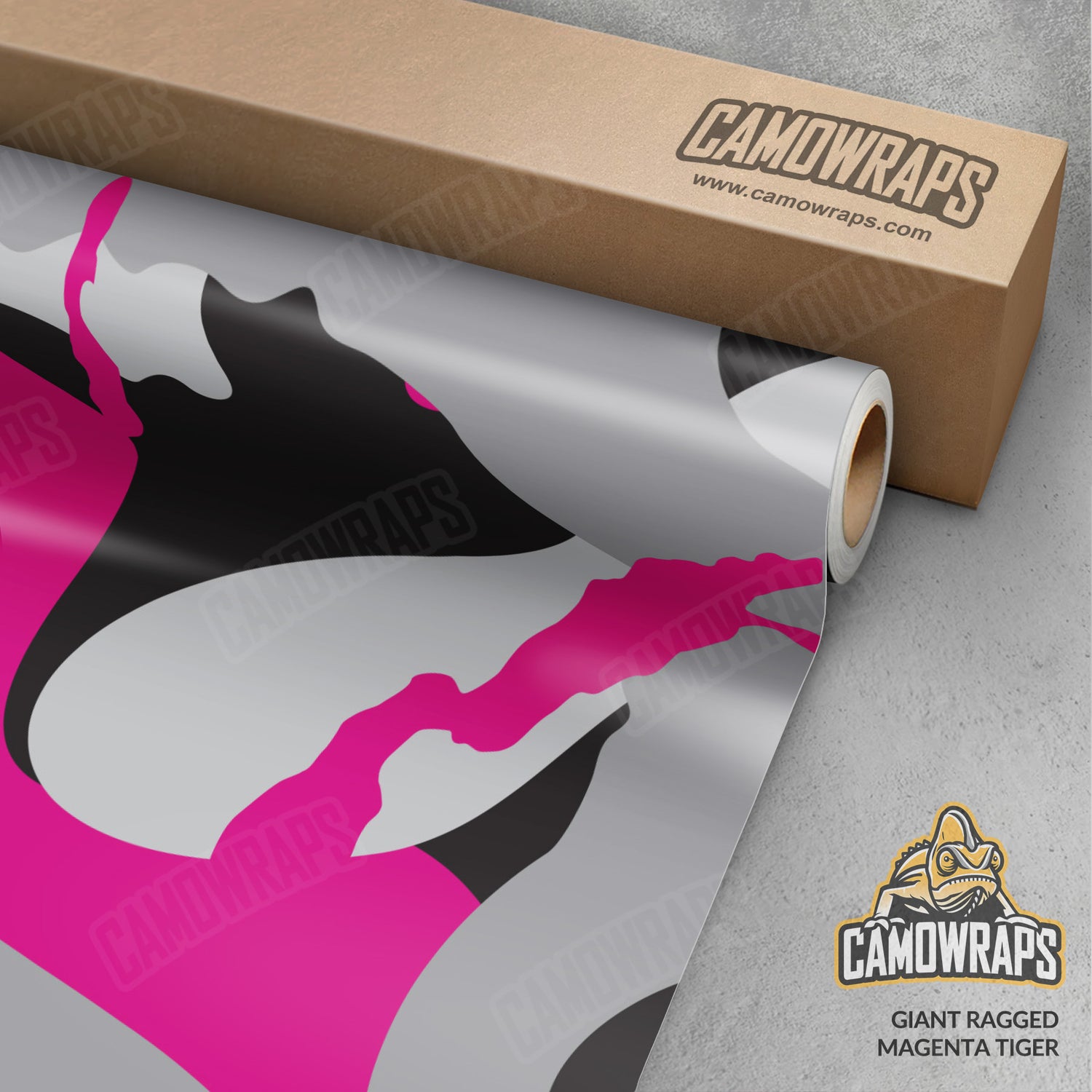 Giant Ragged Magenta Tiger Camo Vinyl Wrap