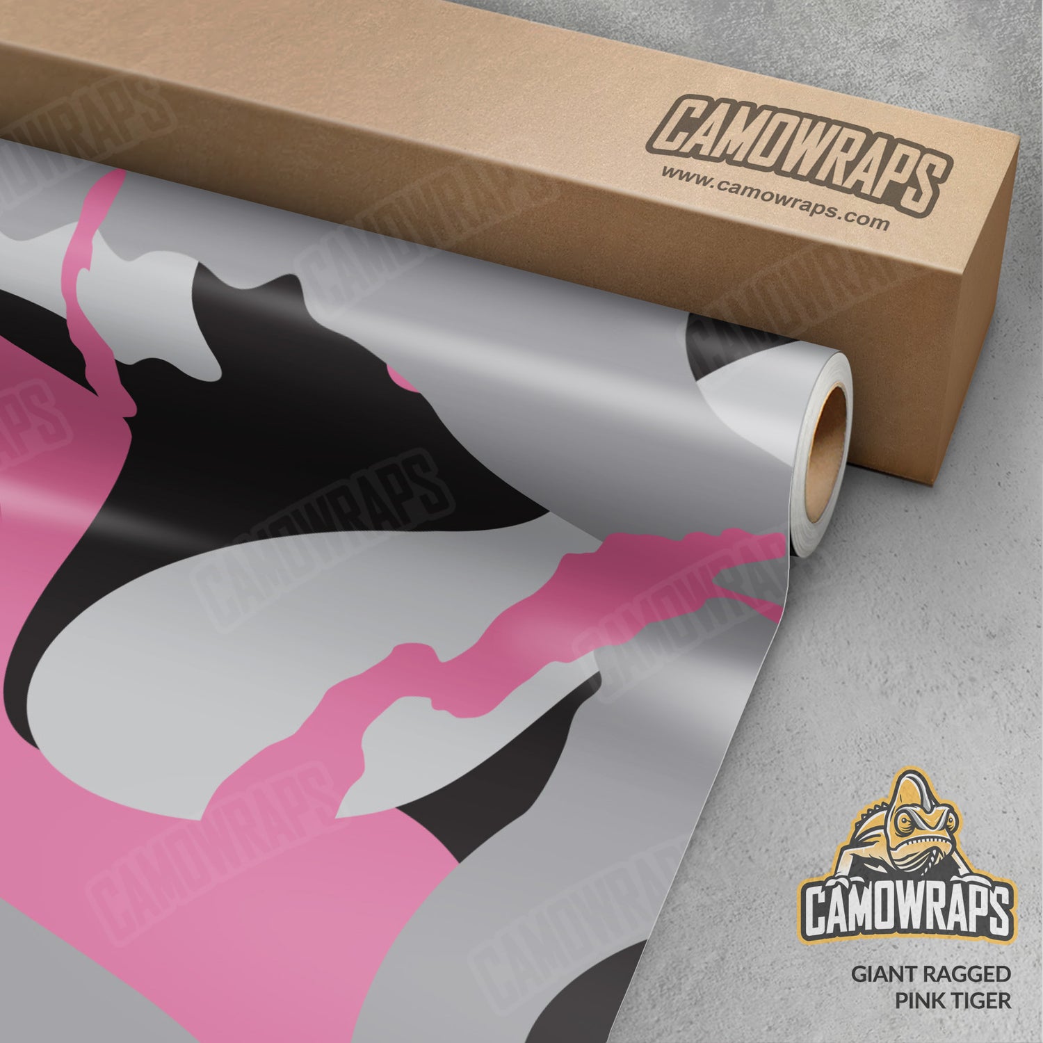 Giant Ragged Pink Tiger Camo Vinyl Wrap