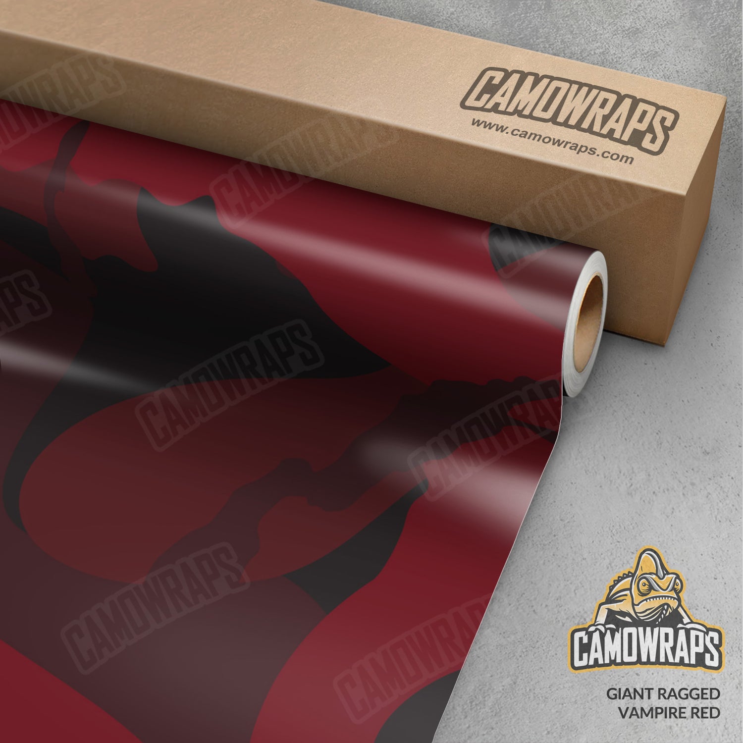 Giant Ragged Vampire Red Camo Vinyl Wrap