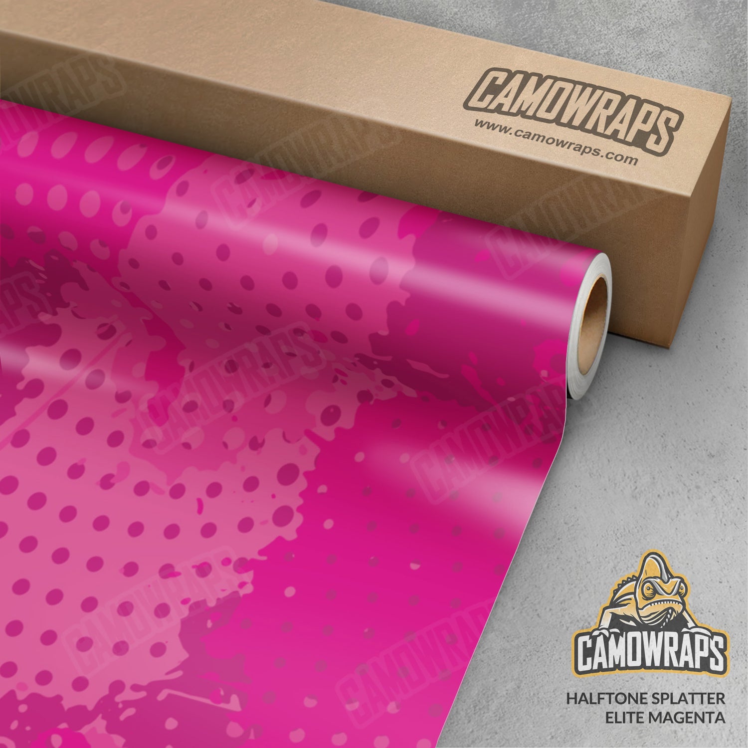 Halftone Splatter Elite Magenta Camo Vinyl Wrap