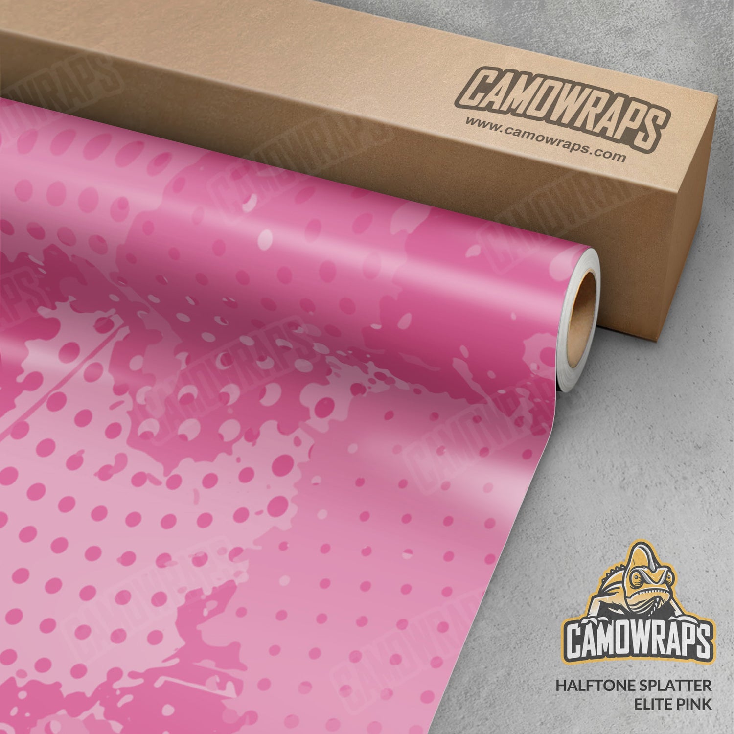 Halftone Splatter Elite Pink Camo Vinyl Wrap