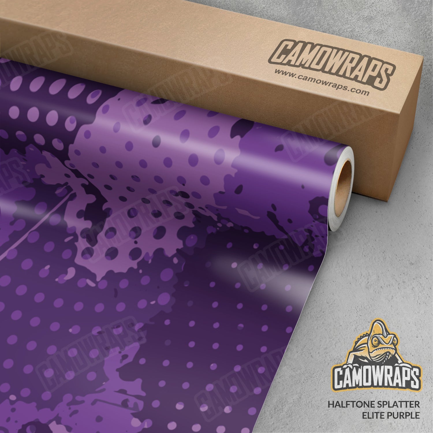 Halftone Splatter Elite Purple Camo Vinyl Wrap