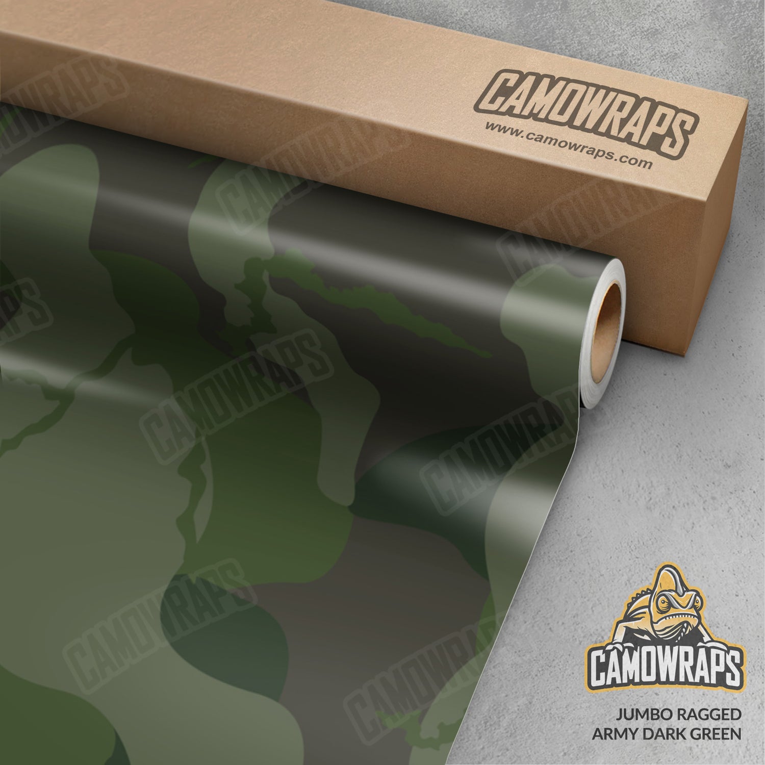 Jumbo Ragged Army Dark Green Camo Vinyl Wrap