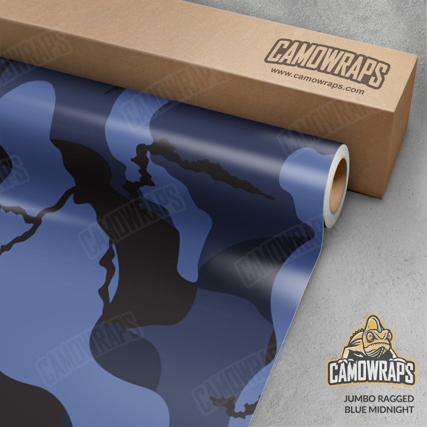 Jumbo Ragged Blue Midnight Camo Vinyl Wrap