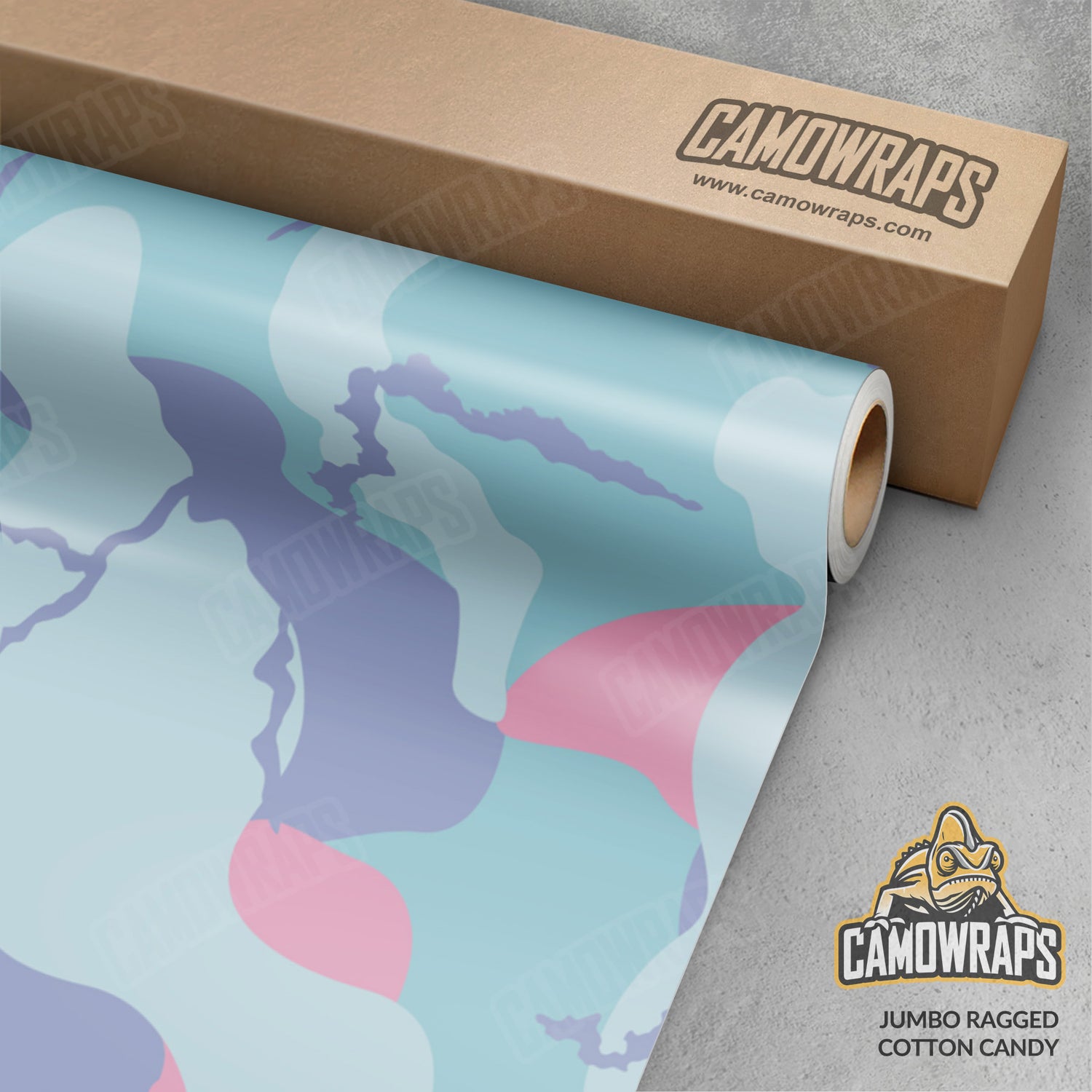 Jumbo Ragged Cotton Candy Camo Vinyl Wrap