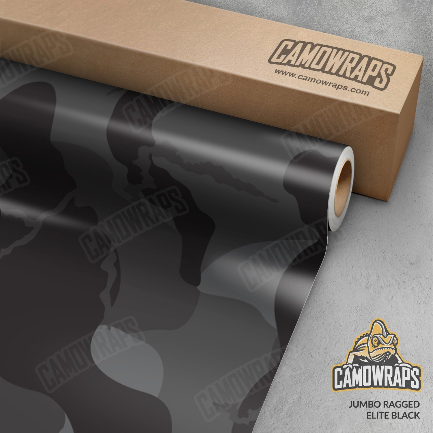 Jumbo Ragged Elite Black Camo Vinyl Wrap