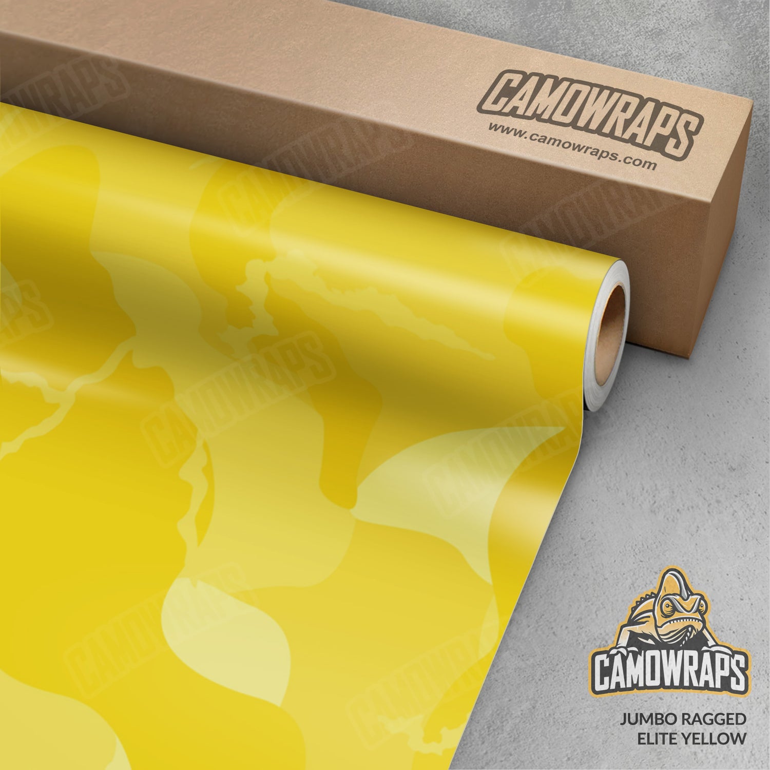 Jumbo Ragged Elite Yellow Camo Vinyl Wrap