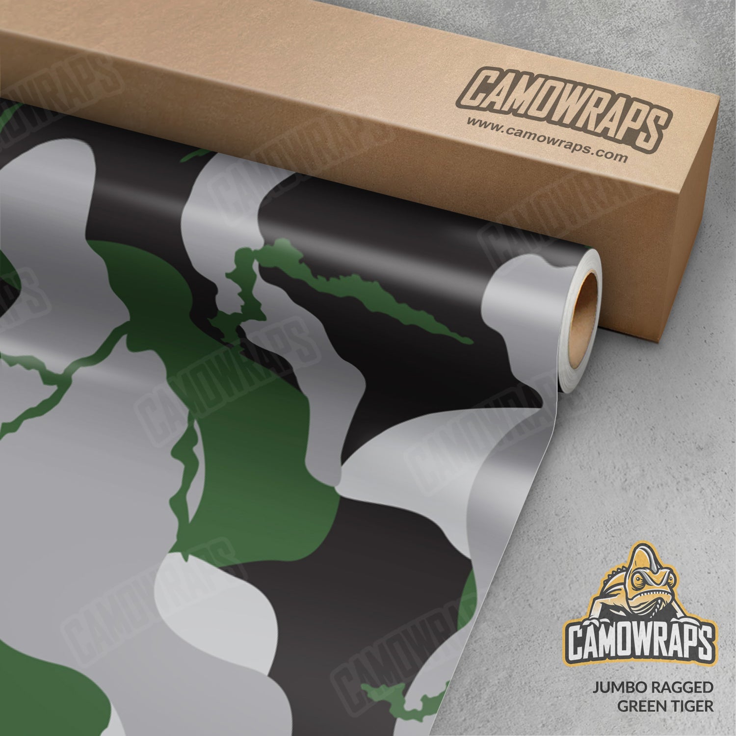 Jumbo Ragged Green Tiger Camo Vinyl Wrap