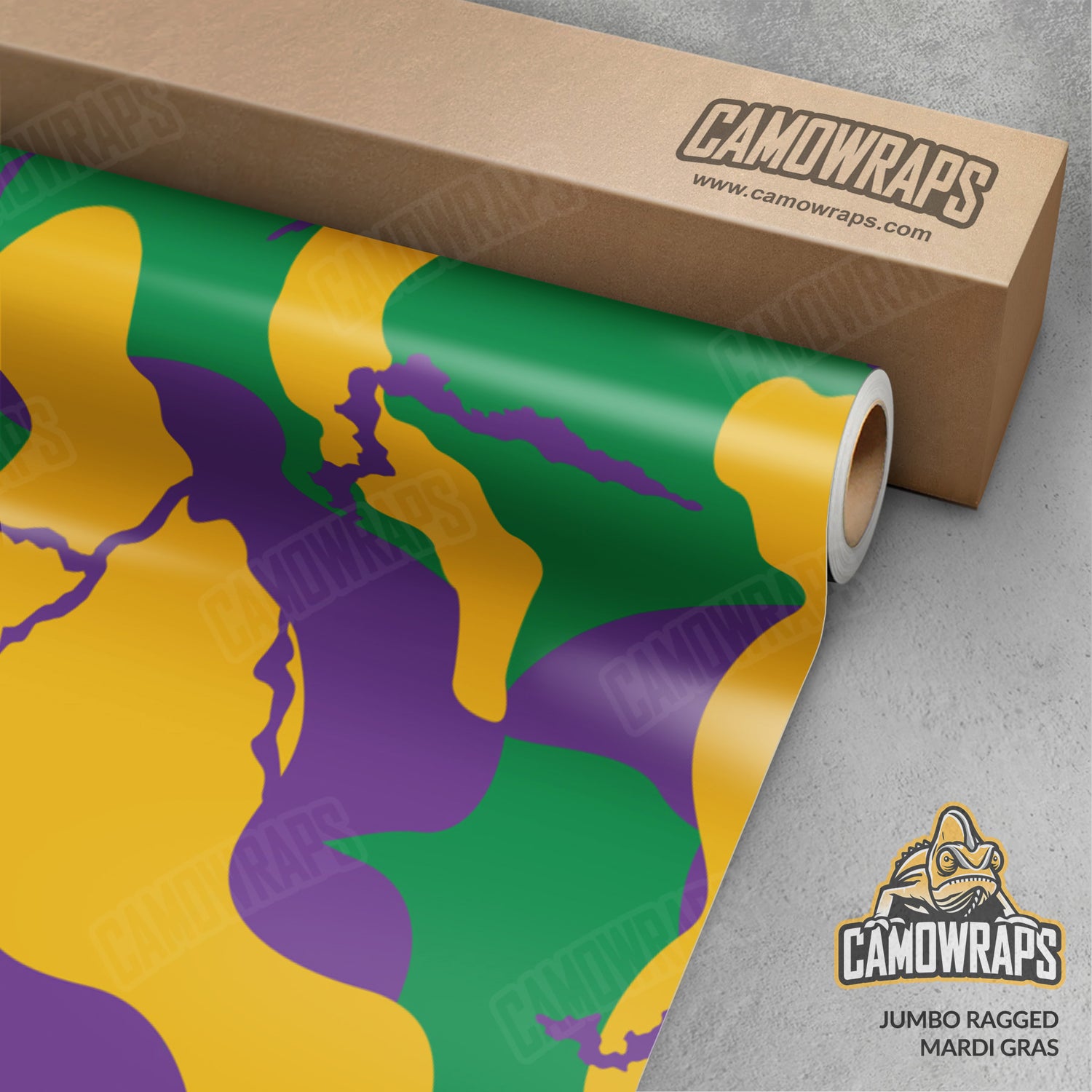 Jumbo Ragged Mardi Gras Camo Vinyl Wrap