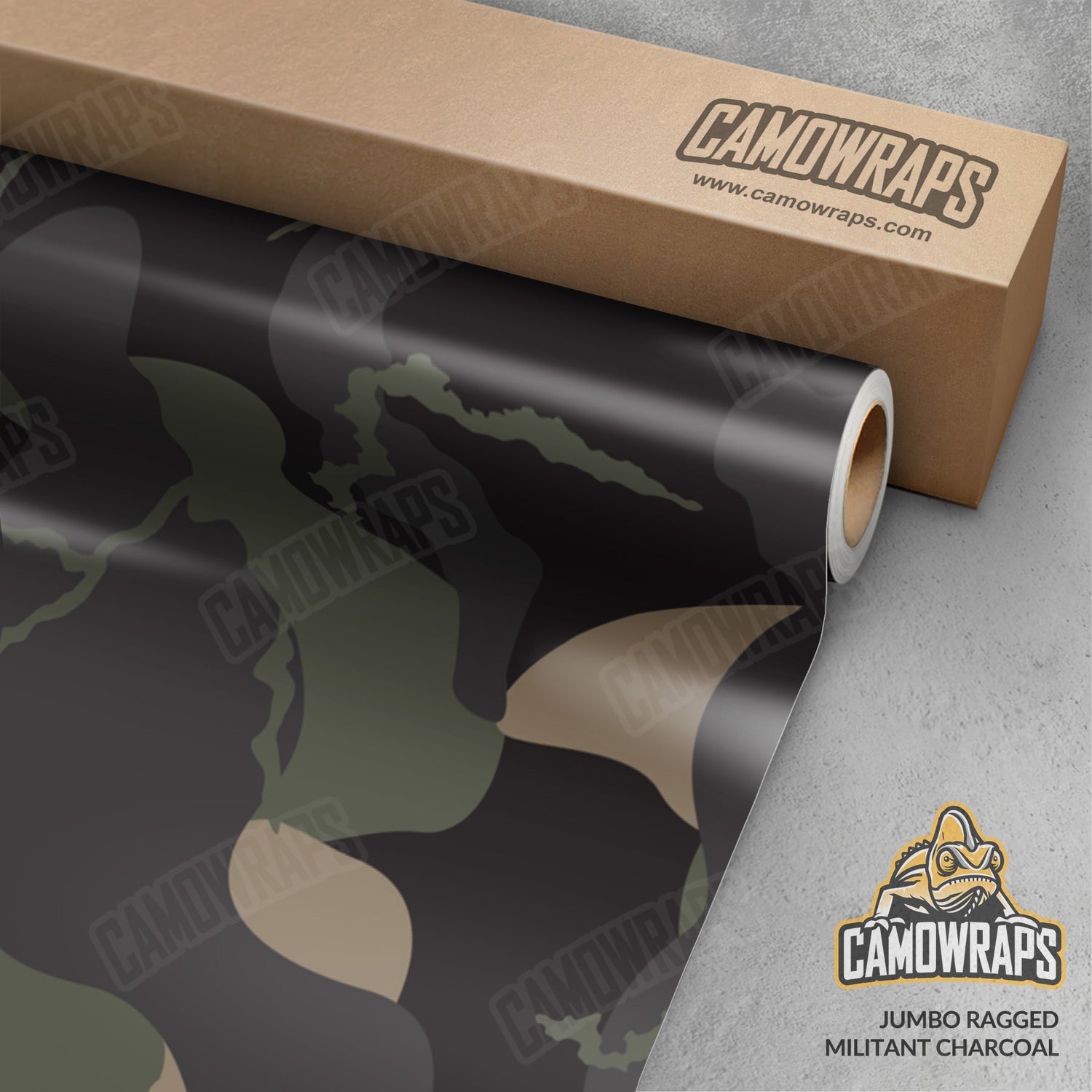 Jumbo Ragged Militant Charcoal Camo Vinyl Wrap