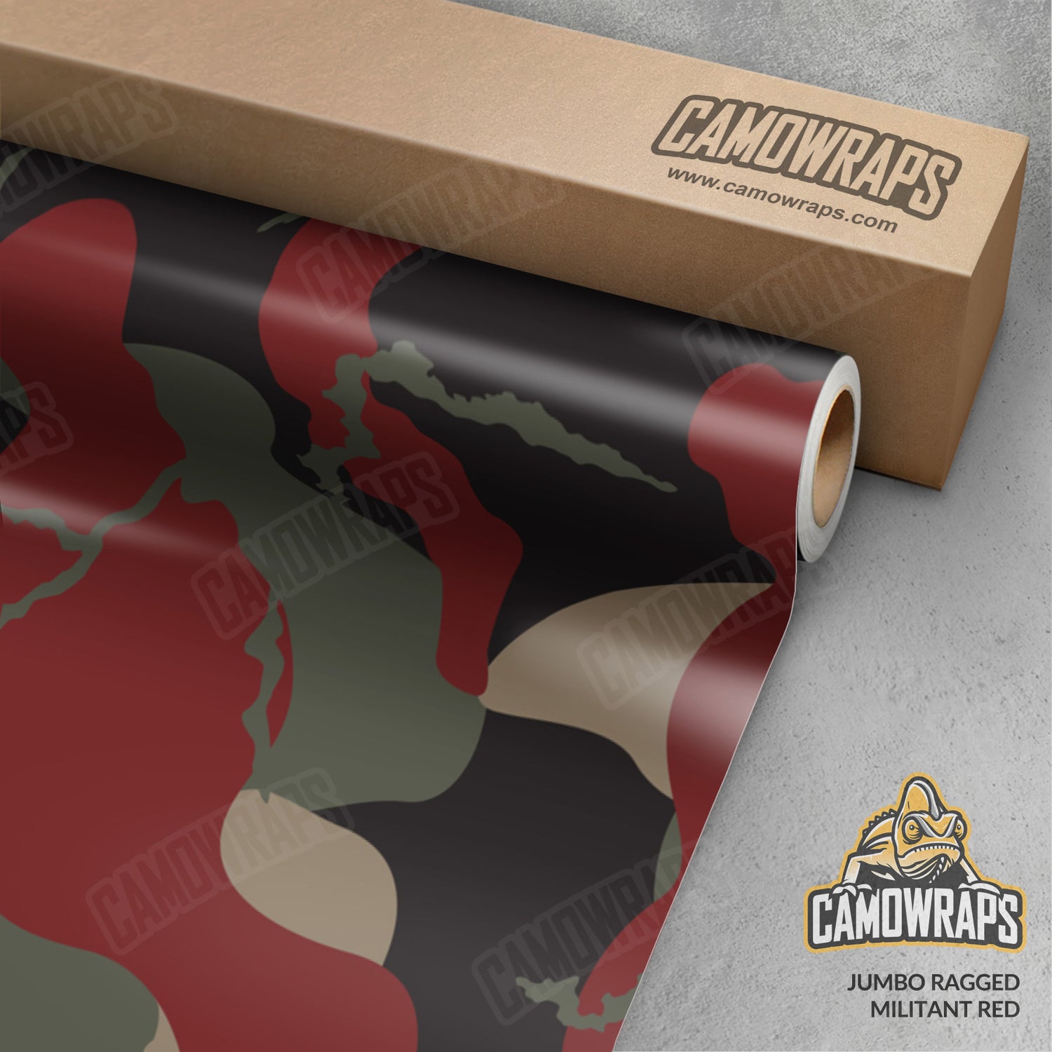 Jumbo Ragged Militant Red Camo Vinyl Wrap