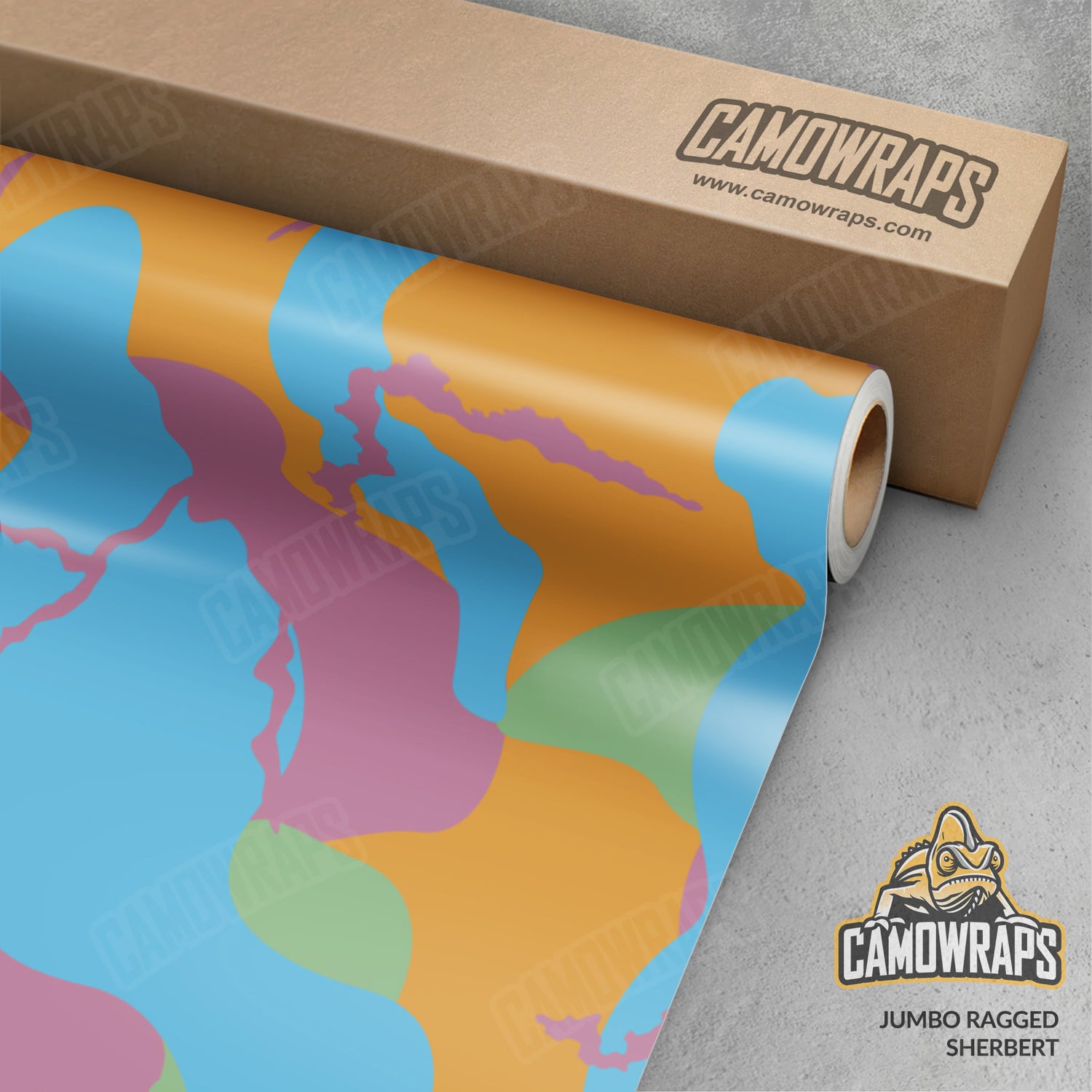 Jumbo Ragged Sherbert Camo Vinyl Wrap