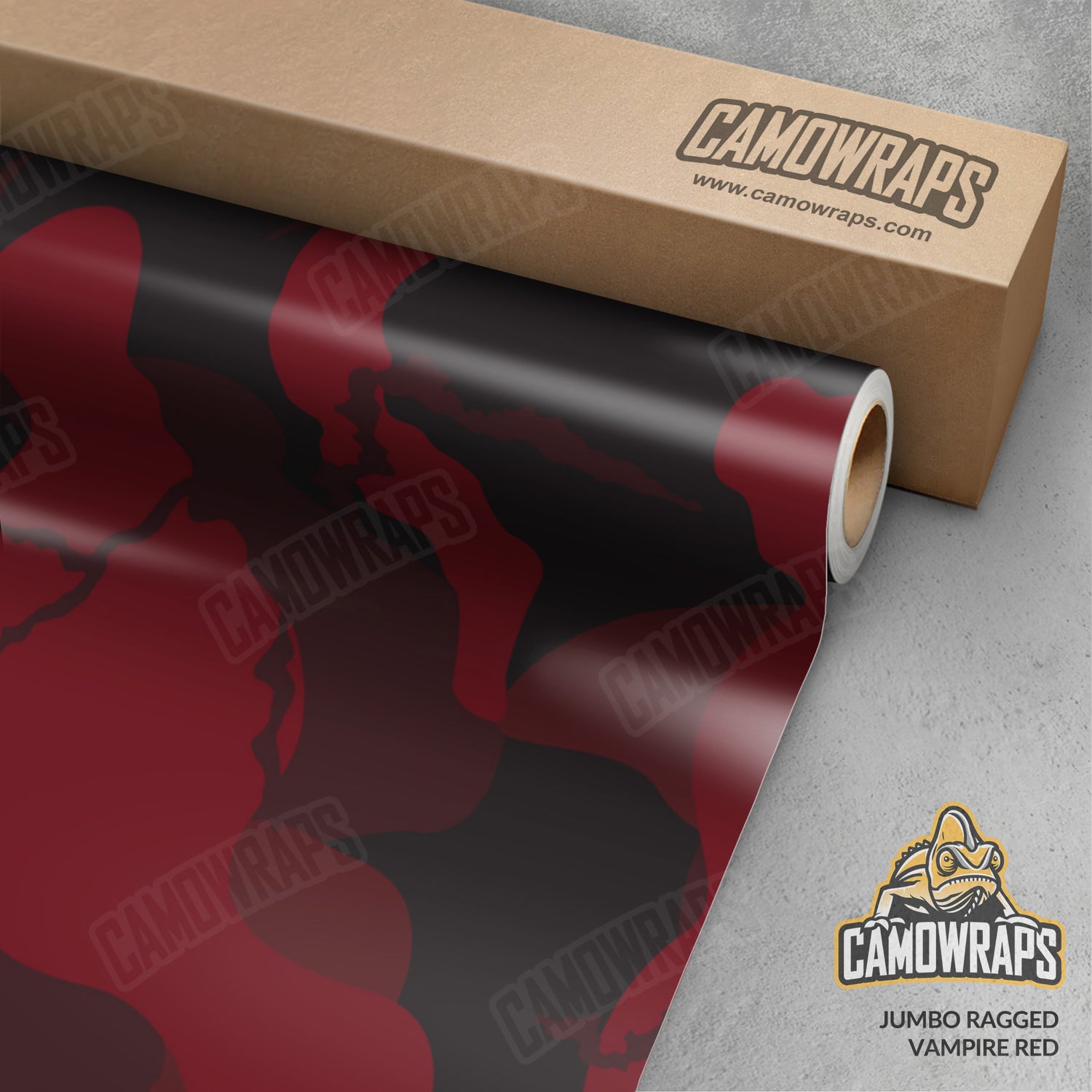 Jumbo Ragged Vampire Red Camo Vinyl Wrap