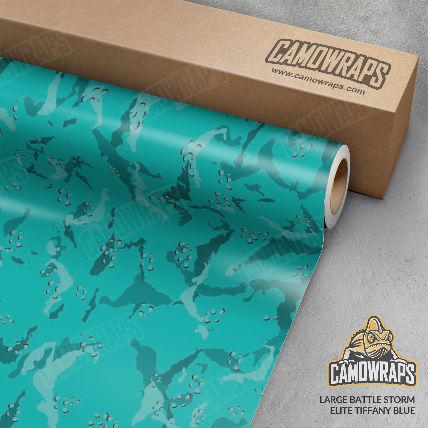 Large Battle Storm Elite Tiffany Blue Camo Vinyl Wrap