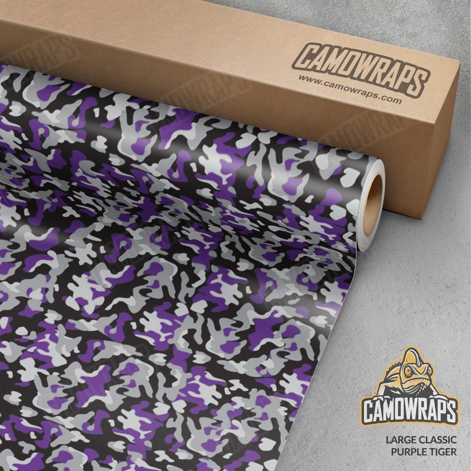 Large Classic Purple Tiger Camo Vinyl Wrap