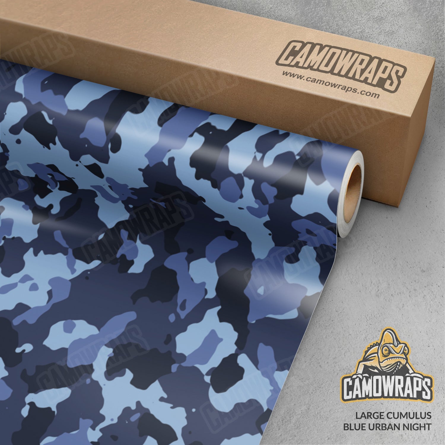 Large Cumulus Blue Urban Night Camo Vinyl Wrap