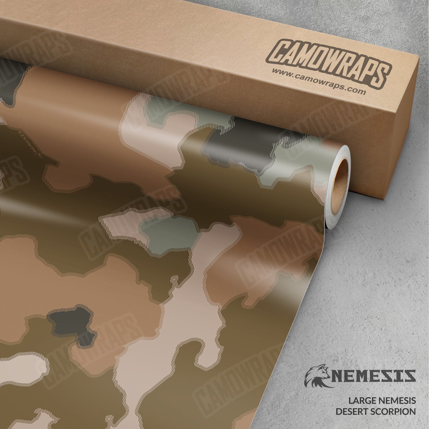 Large Nemesis Desert Scorpion Camo Vinyl Wrap