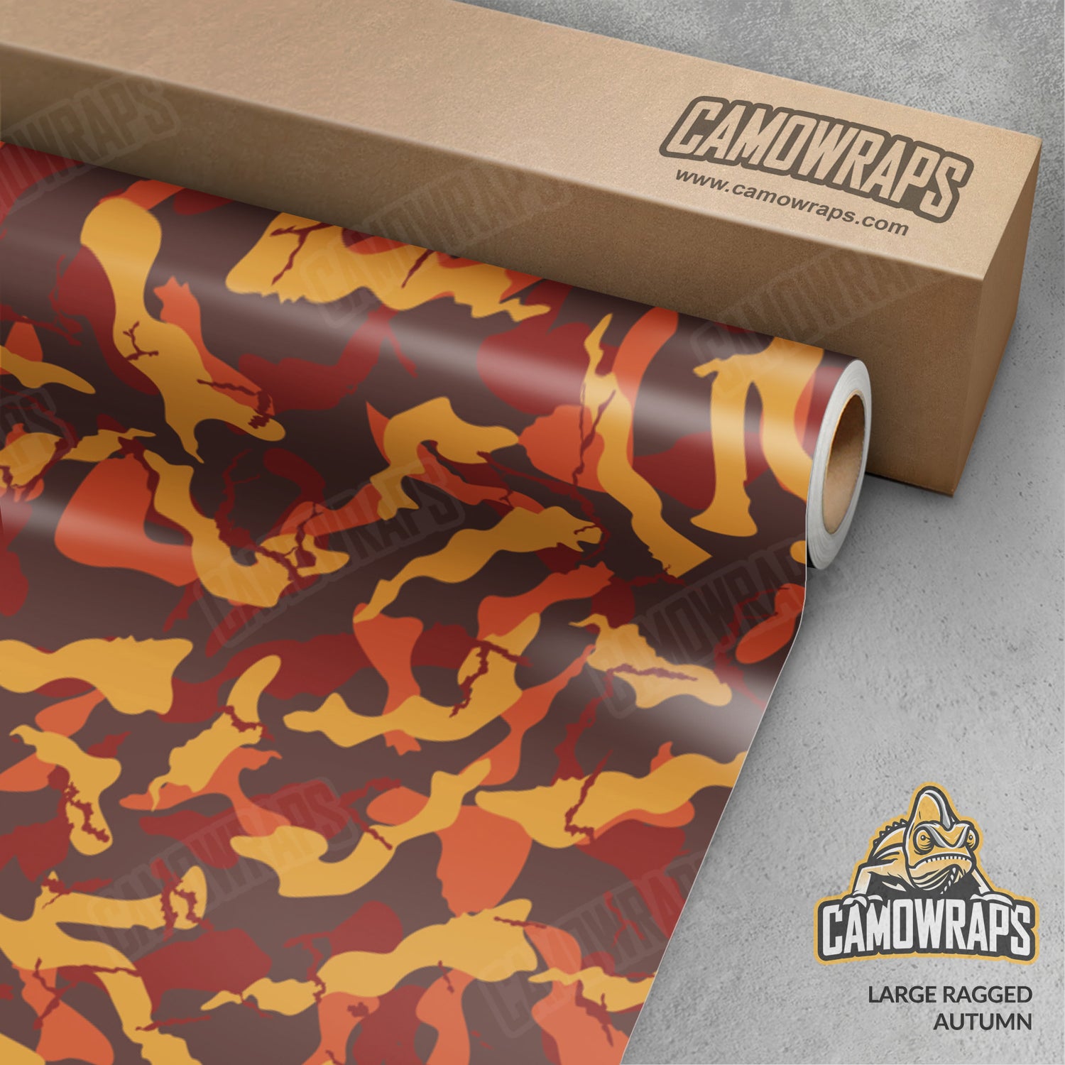 Large Ragged Autumn Camo Vinyl Wrap