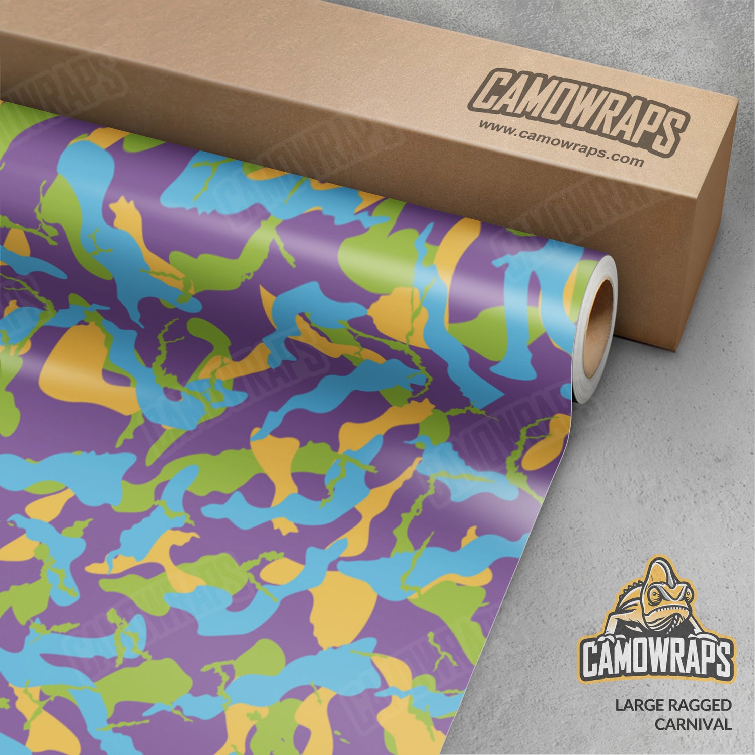 Large Ragged Carnival Camo Vinyl Wrap