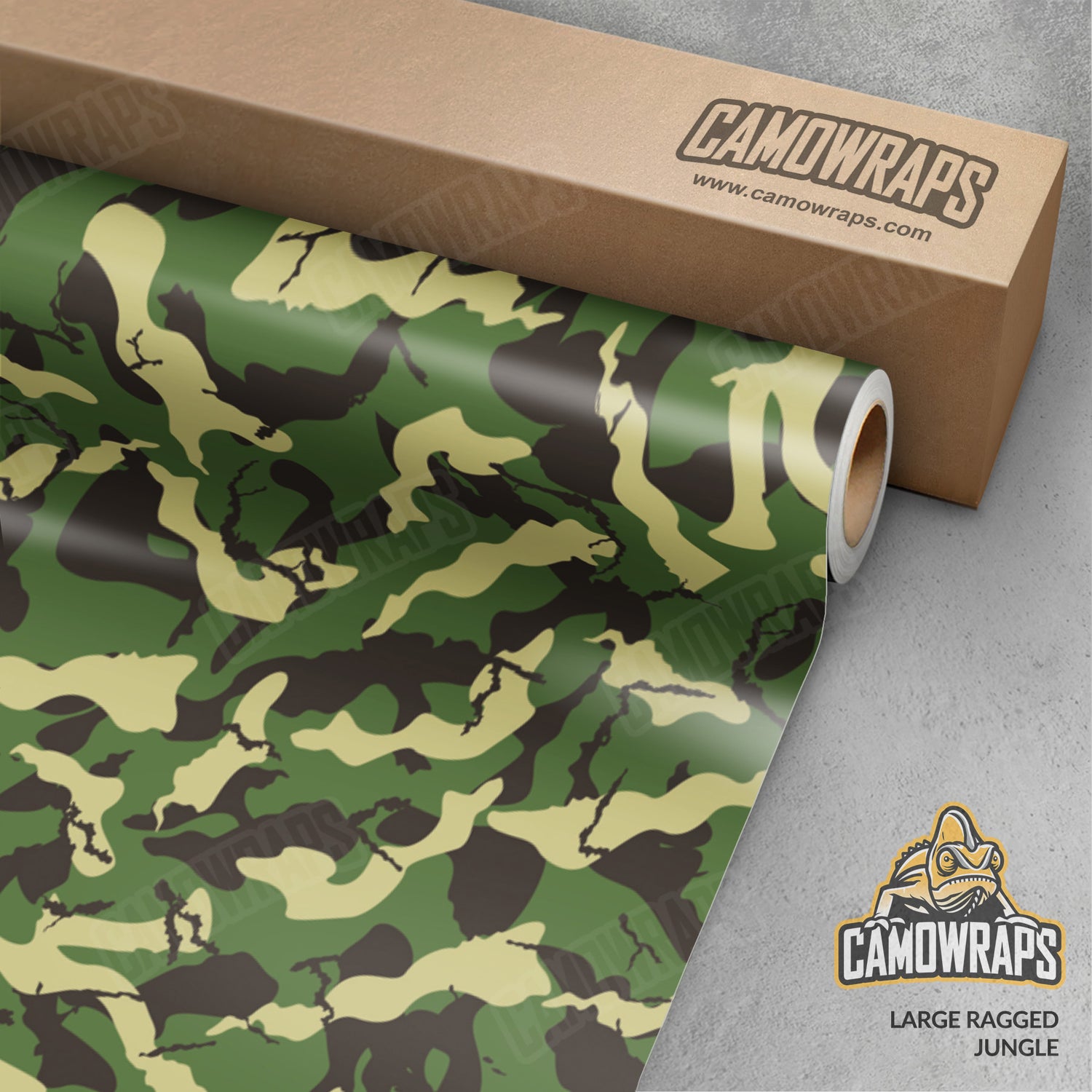 Large Ragged Jungle Camo Vinyl Wrap