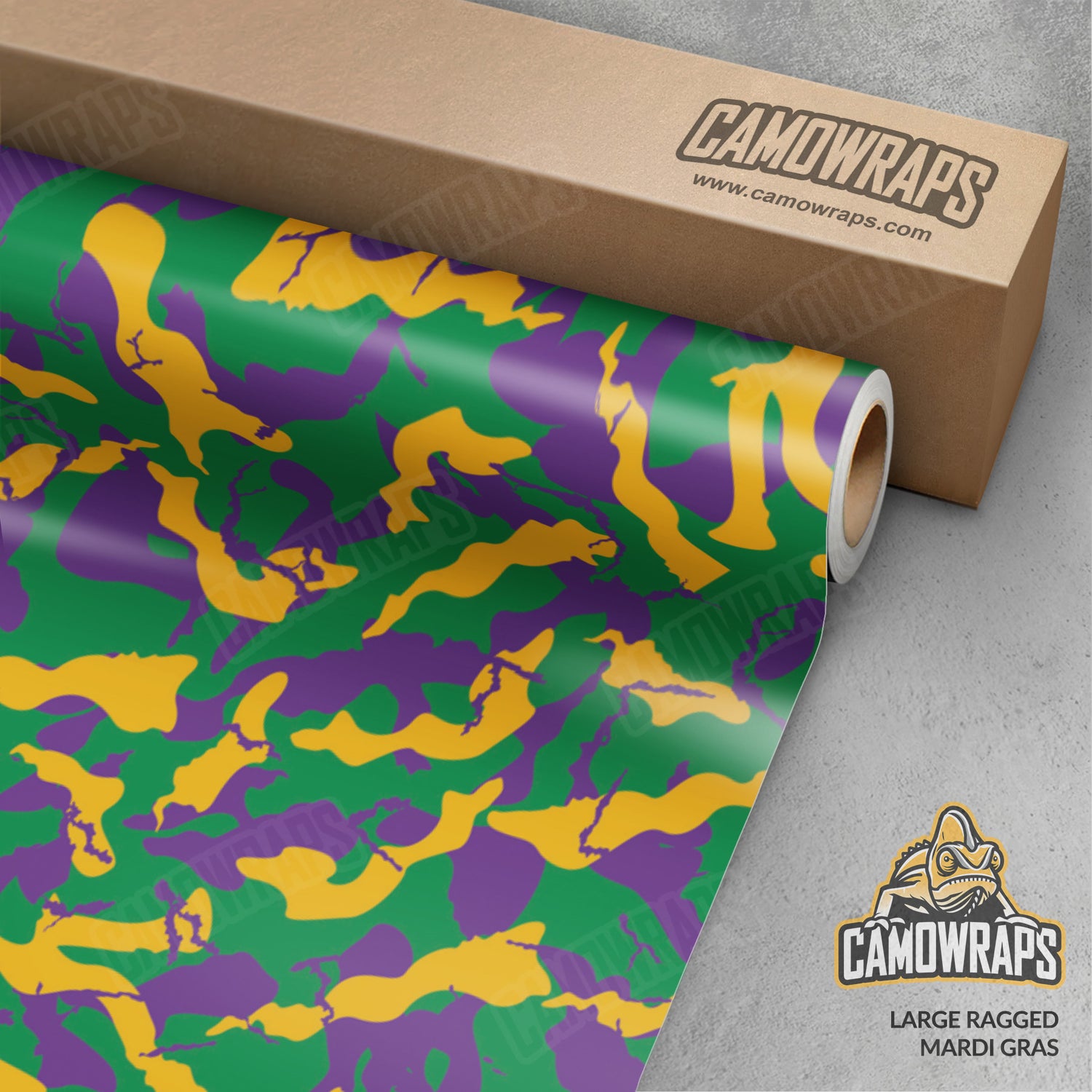 Large Ragged Mardi Gras Camo Vinyl Wrap