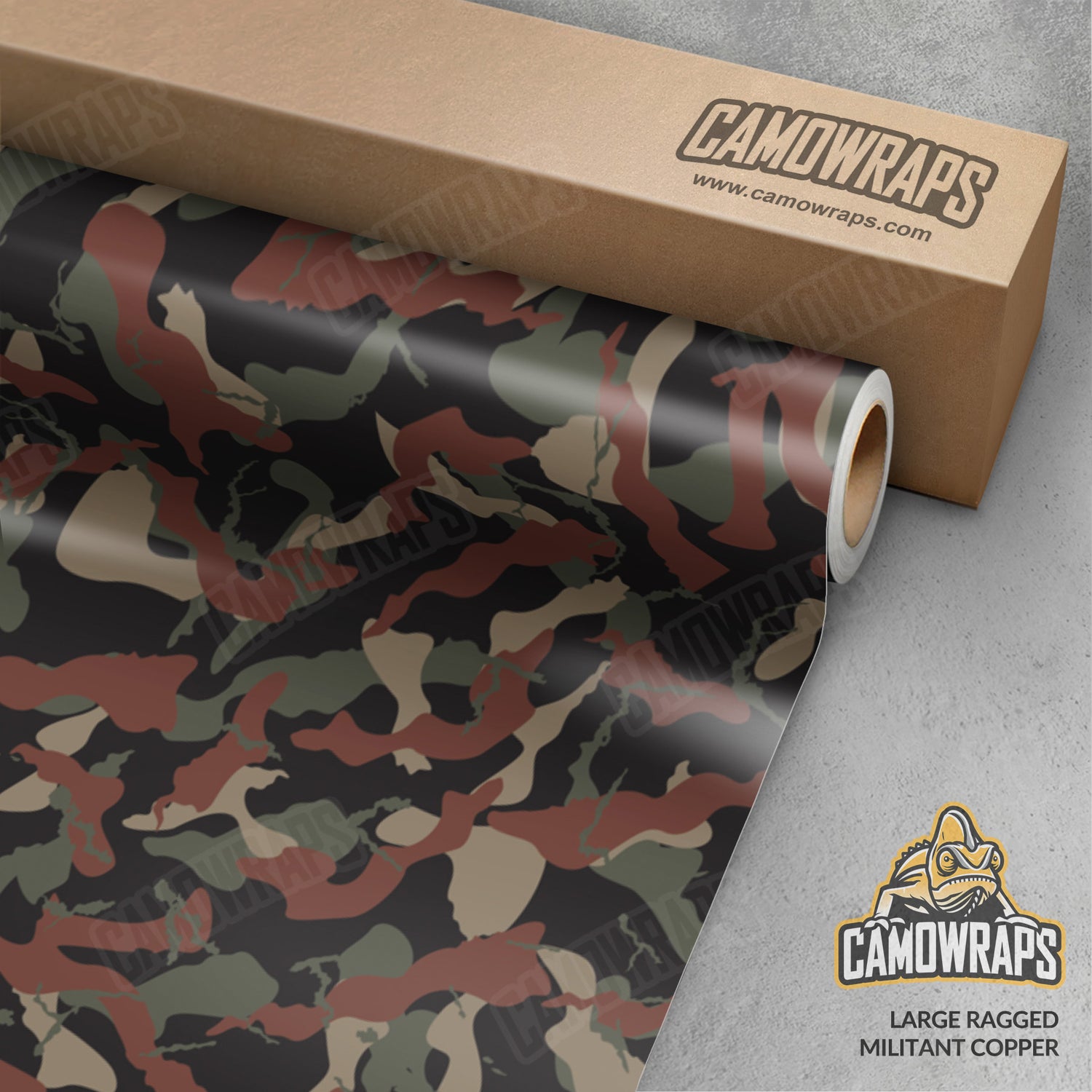 Large Ragged Militant Copper Camo Vinyl Wrap