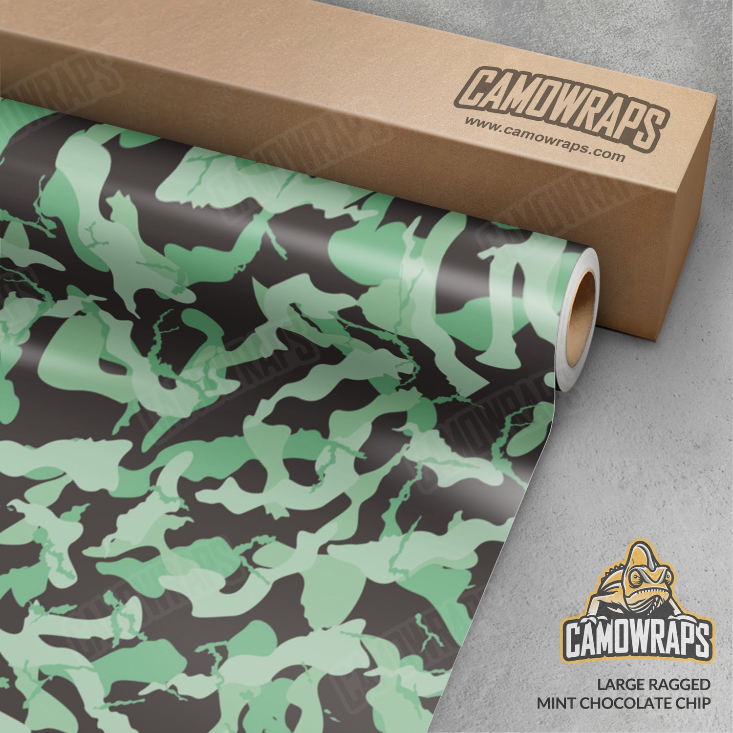 Large Ragged Mint Chocolate Chip Camo Vinyl Wrap